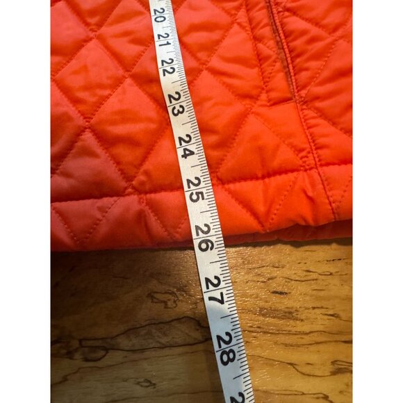 Lands’ End Women’s XL Quilted Jacket – Pumpkin Orange Thermolite Insulation - Picture 5 of 8